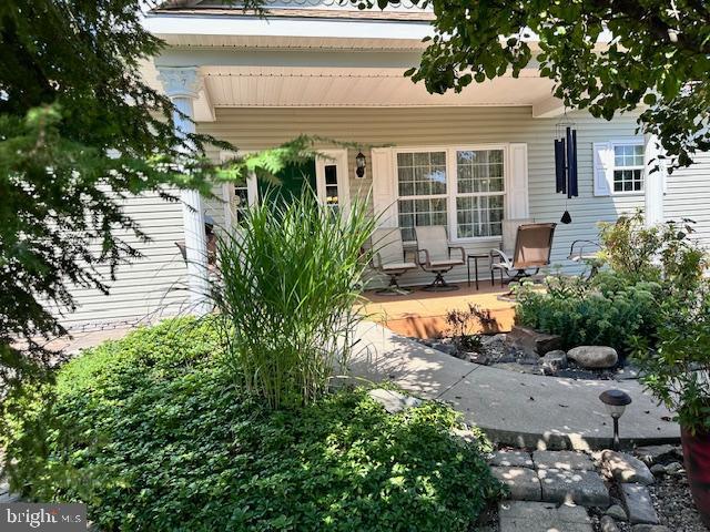 exterior space with covered porch