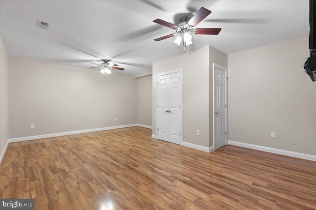 interior space with hardwood / wood-style floors