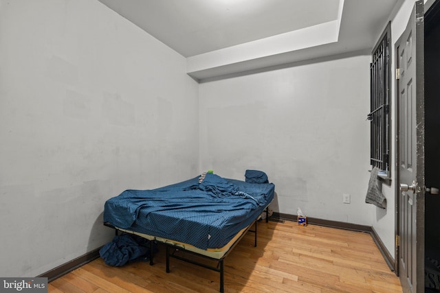 bedroom featuring light hardwood / wood-style floors