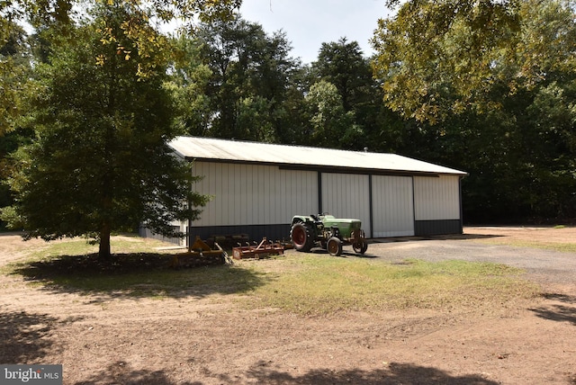 view of pole building