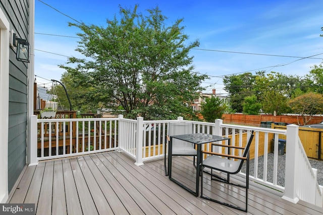 view of wooden terrace