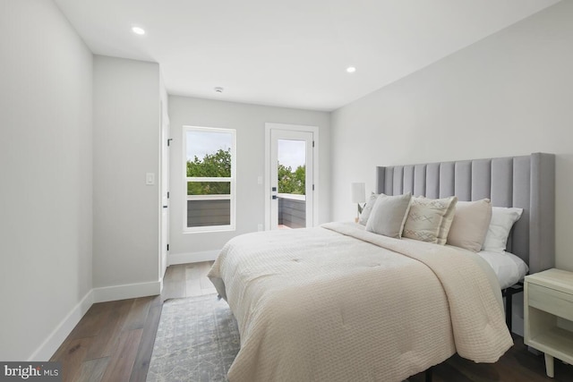 bedroom featuring wood-type flooring