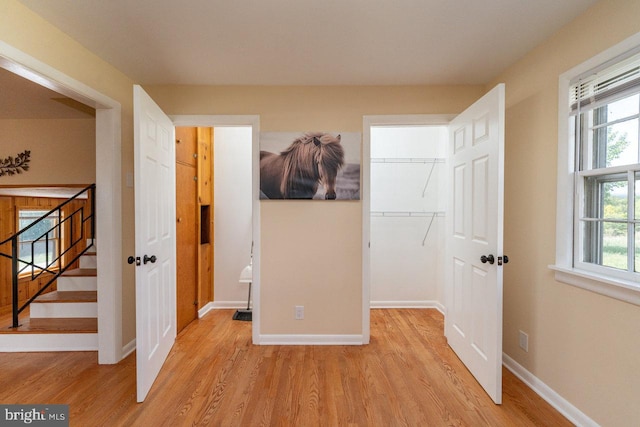 interior space with light wood-type flooring