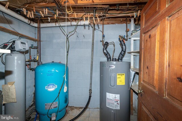 utilities featuring electric water heater