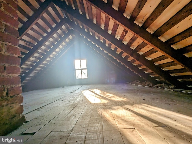 view of attic