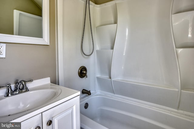 full bath with shower / tub combination and vanity