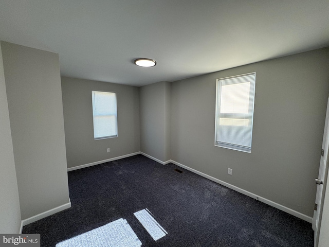 carpeted empty room with a wealth of natural light