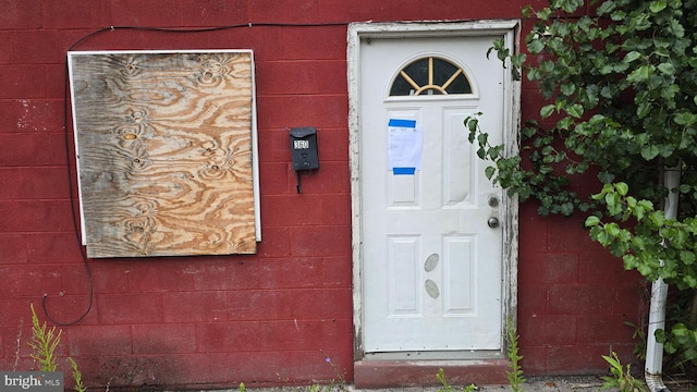 view of doorway to property