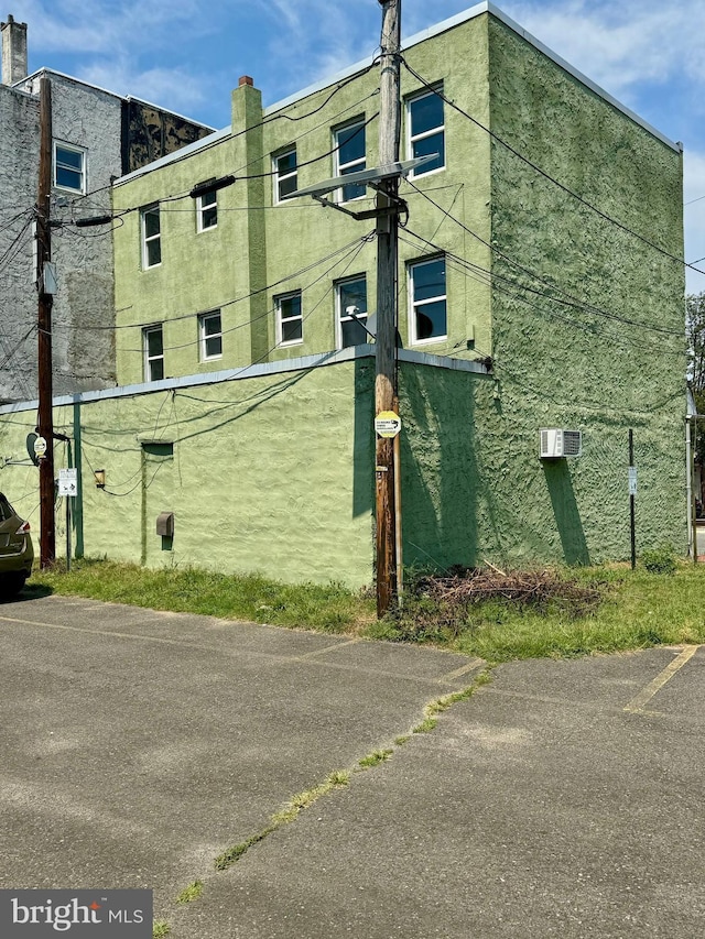 view of home's exterior with stucco siding