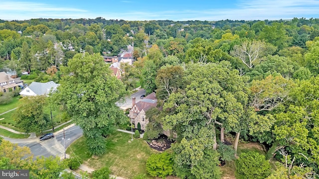 bird's eye view with a forest view