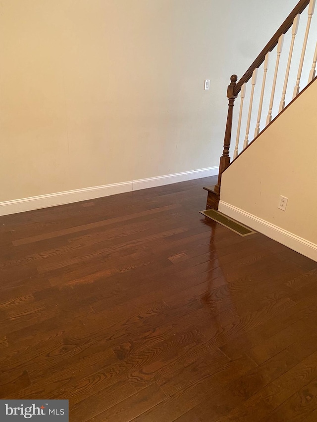 interior space featuring dark hardwood / wood-style flooring