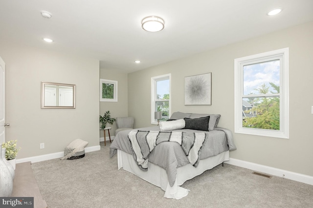 view of carpeted bedroom