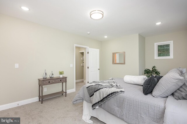 view of carpeted bedroom