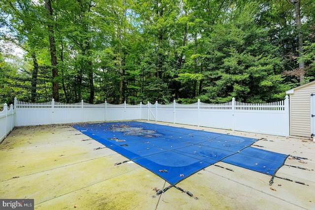 view of pool featuring a patio area