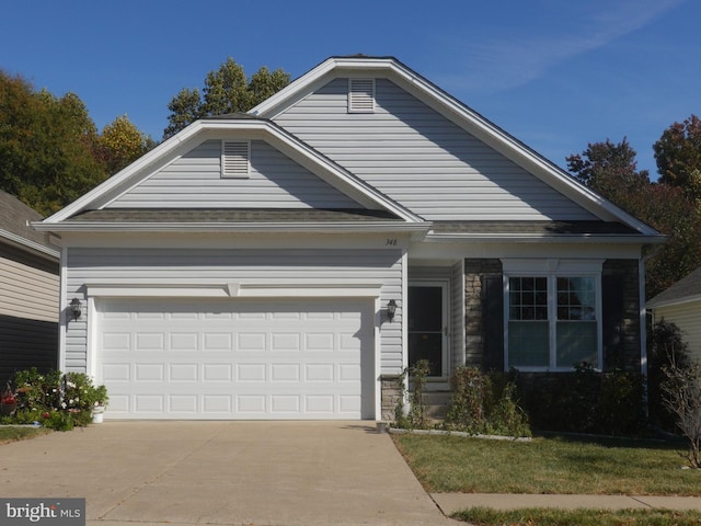 view of front facade with a garage