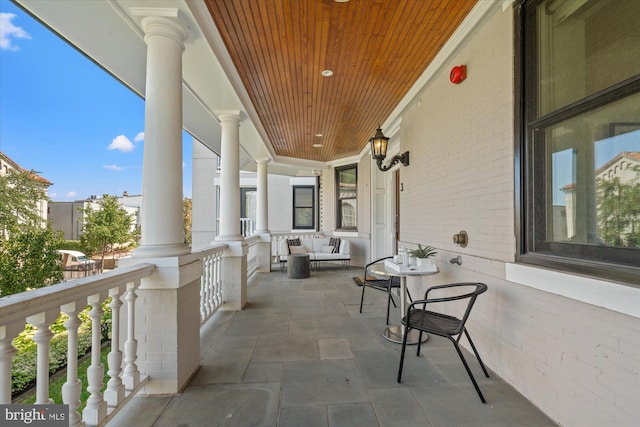 balcony with covered porch