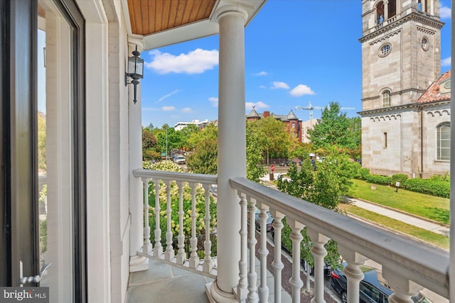 view of balcony