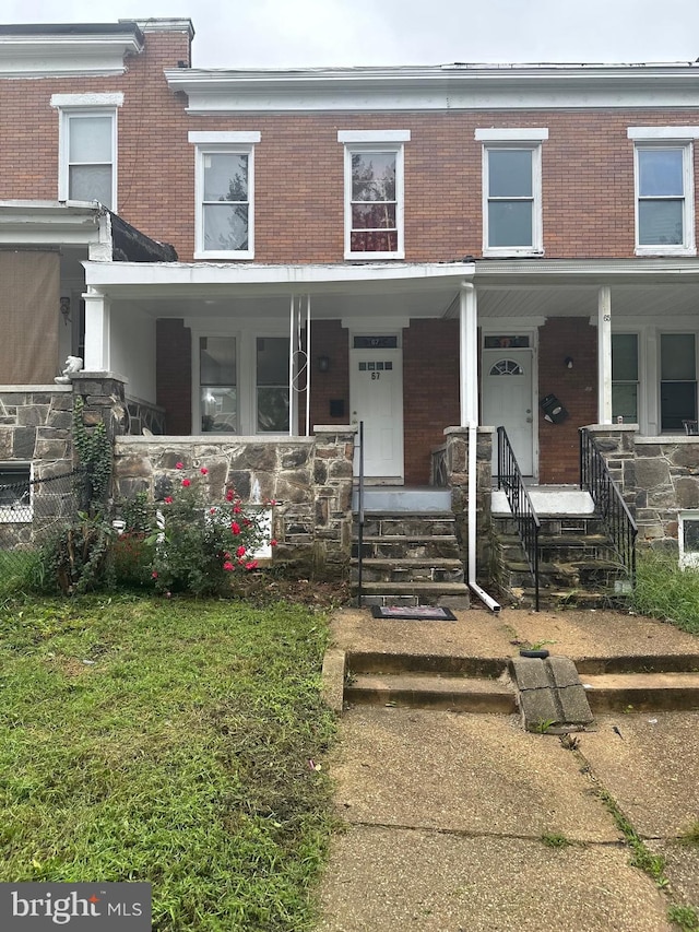 multi unit property with covered porch