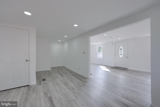 entrance foyer featuring light hardwood / wood-style flooring