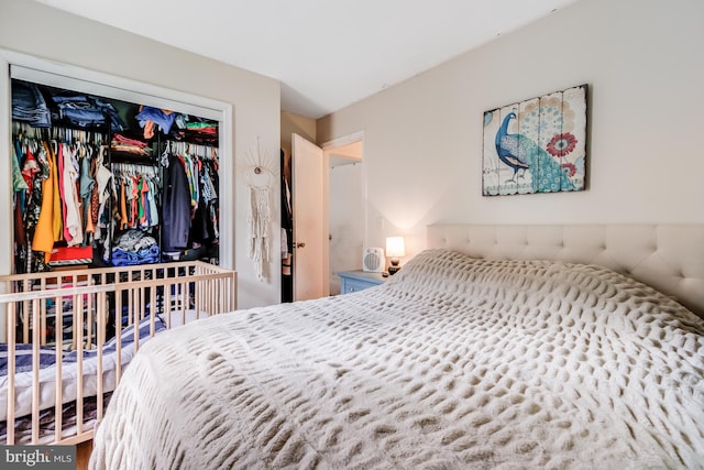 bedroom with a closet