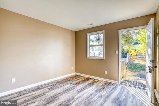 interior space featuring light hardwood / wood-style flooring