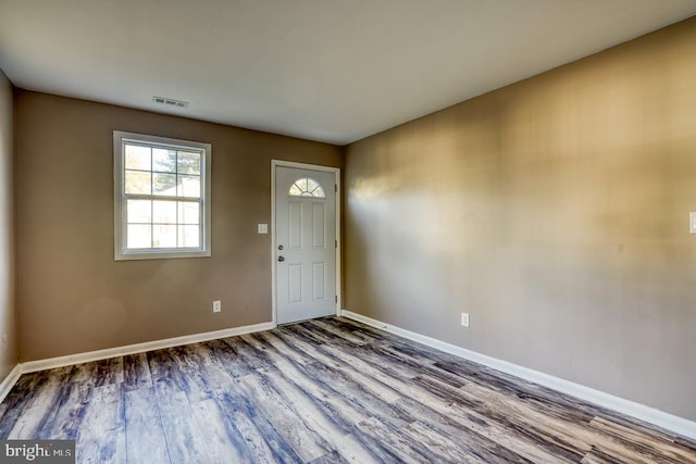 foyer featuring hardwood / wood-style floors