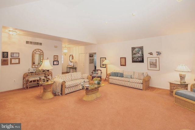 view of carpeted living room