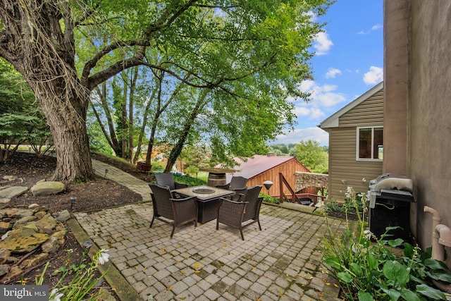 view of patio featuring area for grilling