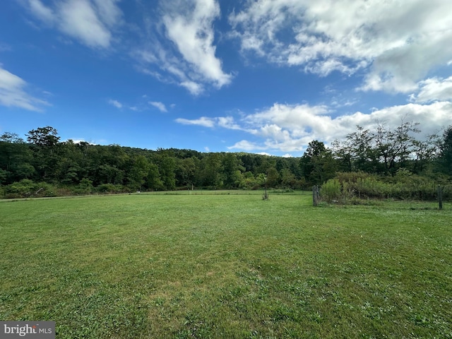 view of yard featuring a rural view