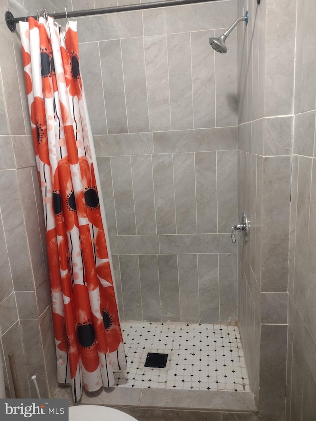 bathroom with walk in shower