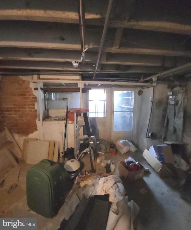 view of basement