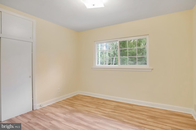 unfurnished bedroom featuring light hardwood / wood-style floors