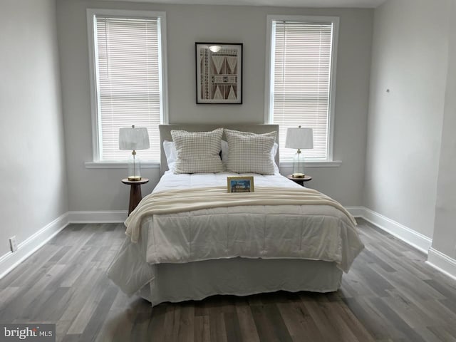 bedroom featuring wood-type flooring