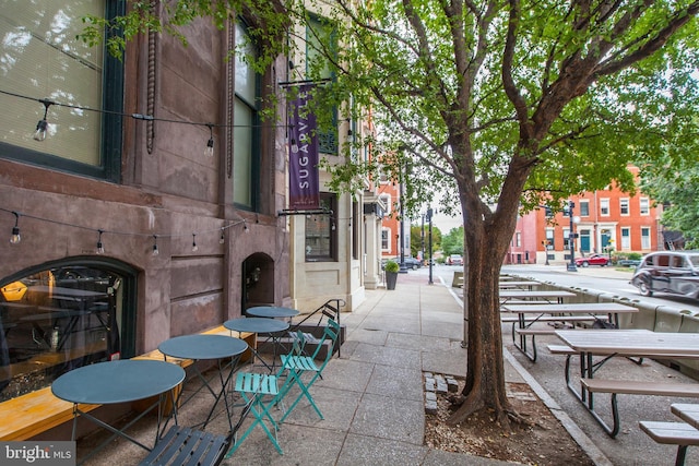 view of patio with a residential view