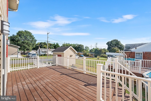 view of wooden deck