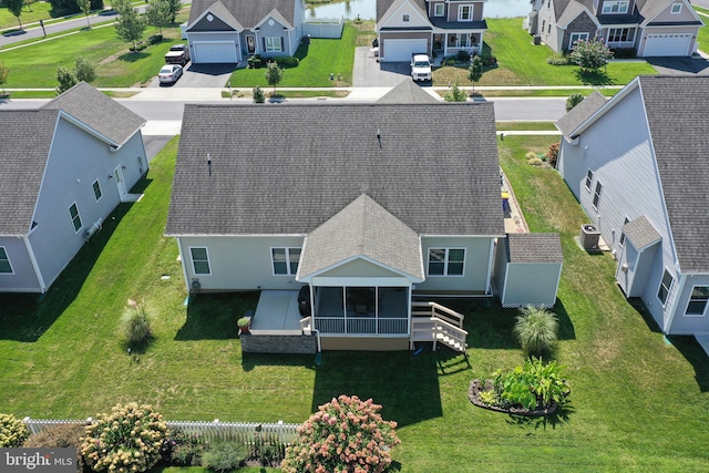 aerial view featuring a residential view