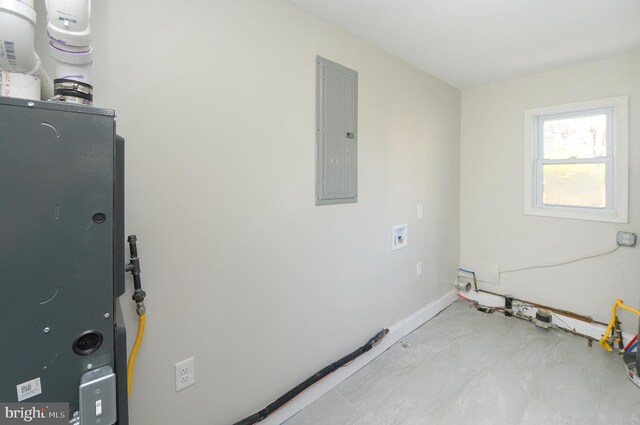 laundry area featuring washer hookup and electric panel