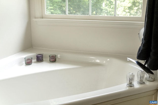 bathroom featuring a tub