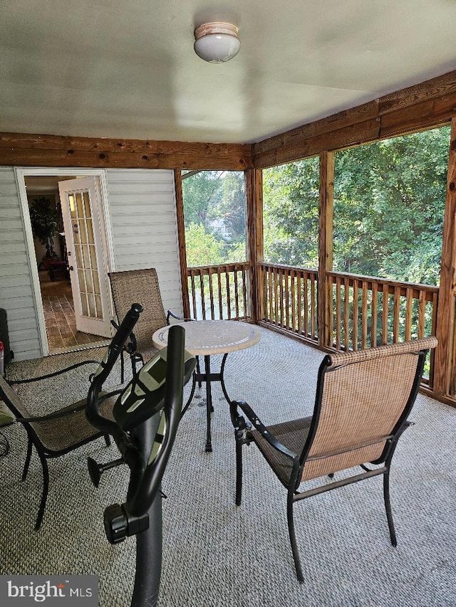 view of sunroom / solarium