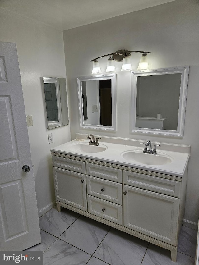 bathroom featuring vanity