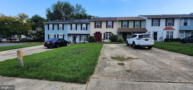 view of property with a front yard