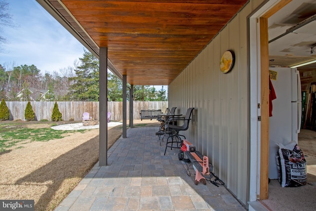 view of patio / terrace with fence