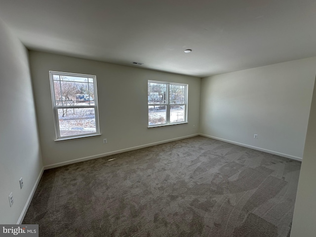 unfurnished room featuring carpet floors