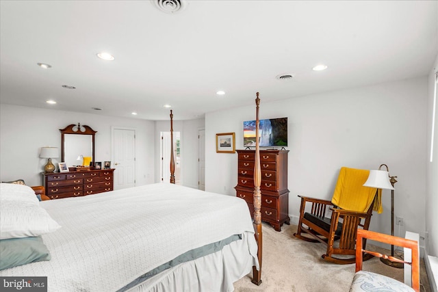 view of carpeted bedroom