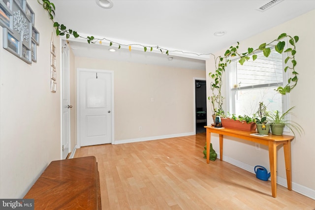 entryway featuring light hardwood / wood-style flooring