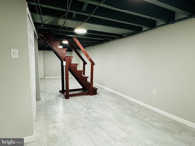 view of basement