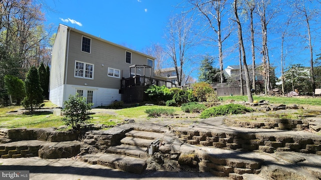 view of rear view of property