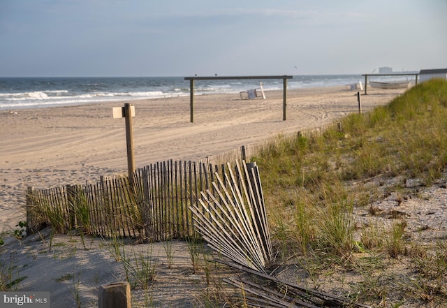 water view featuring a beach view