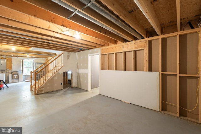 1159 Stoney Bottom Rd, Front Royal, VA 22630 - basement featuring electric panel and stairway
