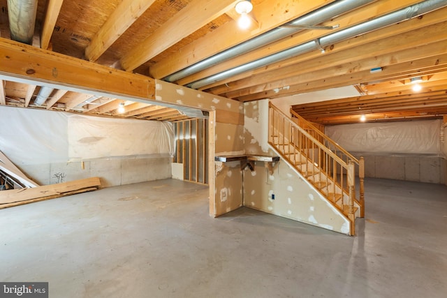 1159 Stoney Bottom Rd, Front Royal, VA 22630 - unfinished below grade area featuring stairs